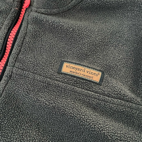 Kids vineyard vines fleece pullover, navy and pink, size: XL (16), like-new cond - Picture 4 of 6
